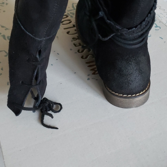 Musse & Cloud NEW Tall Boots BLACK Over-The-Knee Suede Leather NIB Womens 🎉HP🎉 - Picture 13 of 16